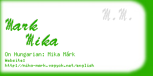 mark mika business card